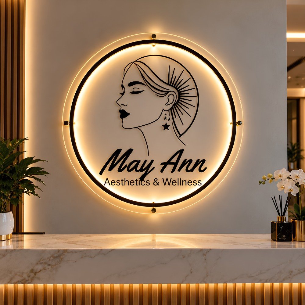 Custom illuminated business sign