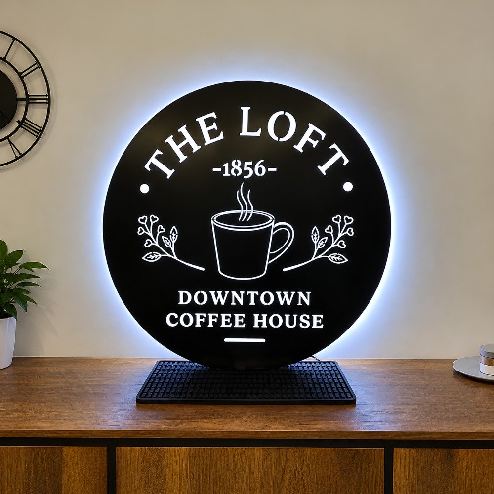 Custom illuminated business sign