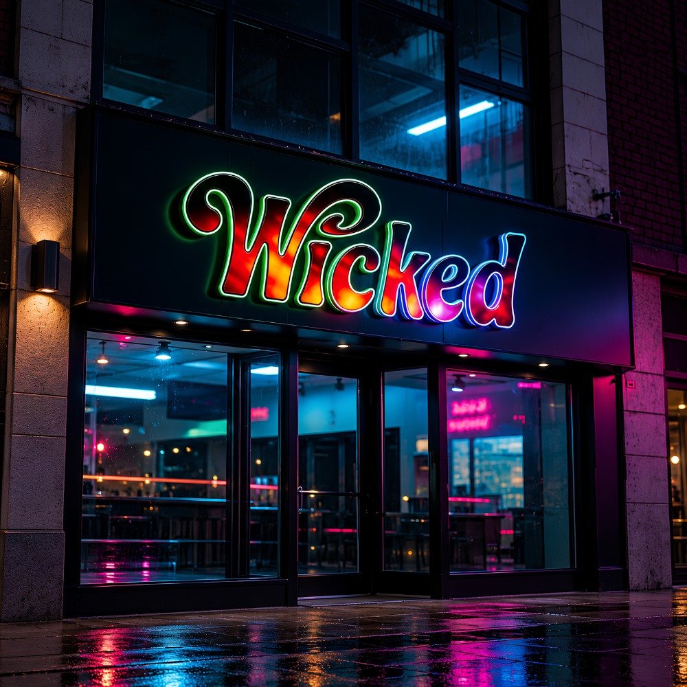 Custom illuminated business sign