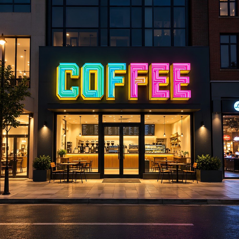 Custom illuminated business sign