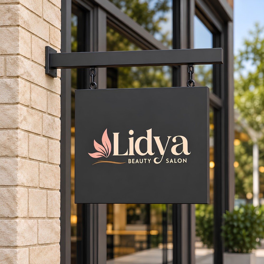 Custom illuminated business sign