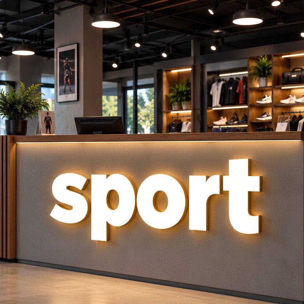 Custom illuminated business sign
