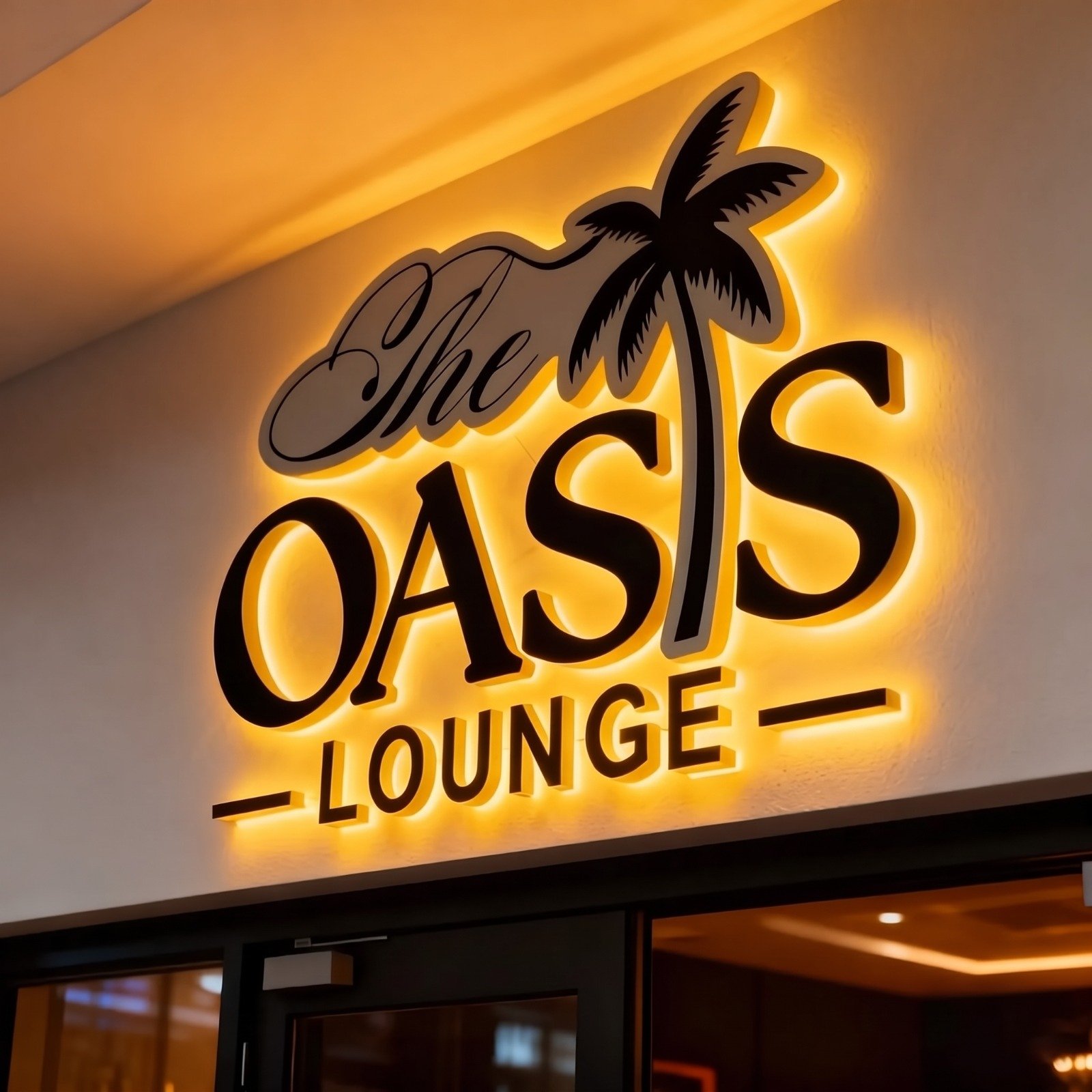 Custom illuminated business sign